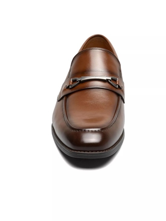 Stacy Adams Men\'s Chestnut Brown Leather Bit Loafers Size 9.5 Wide main image 5